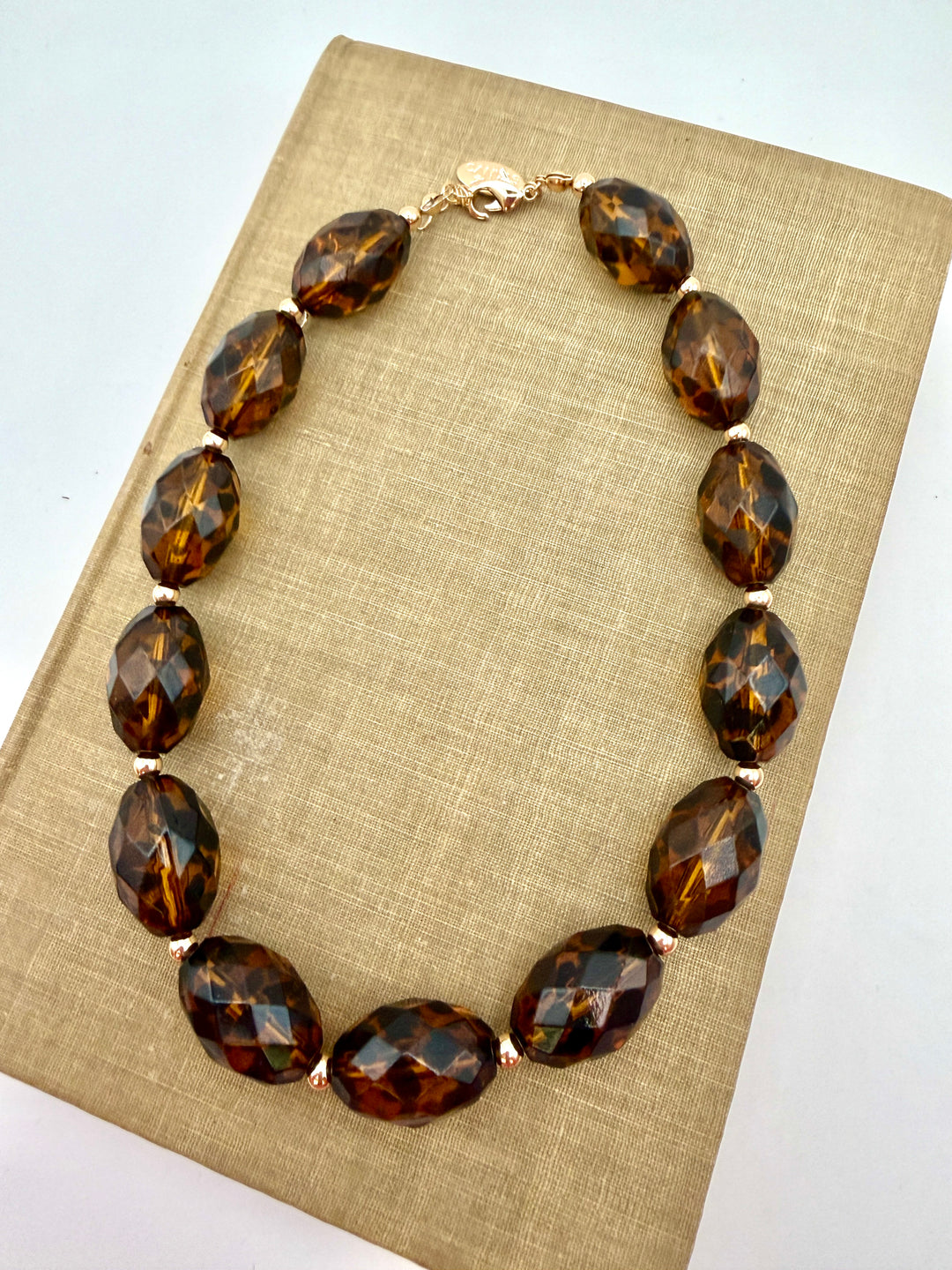 Gold Tortoise Beaded Necklace