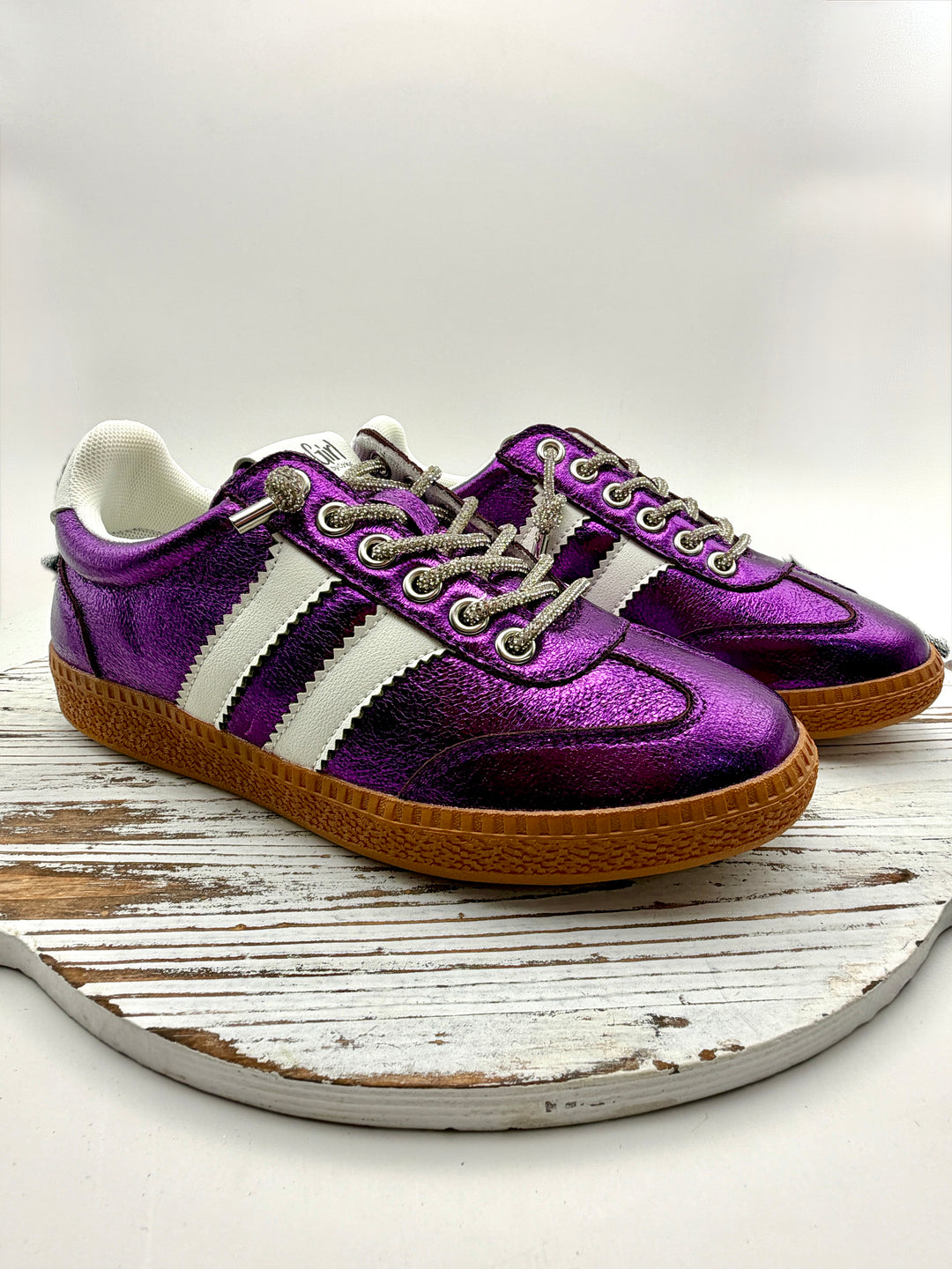 Heads Up Purple Metallic Sneaker by Corkys