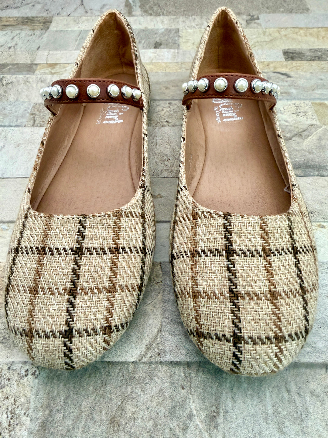 Tea Time Plaid Flat by Corkys