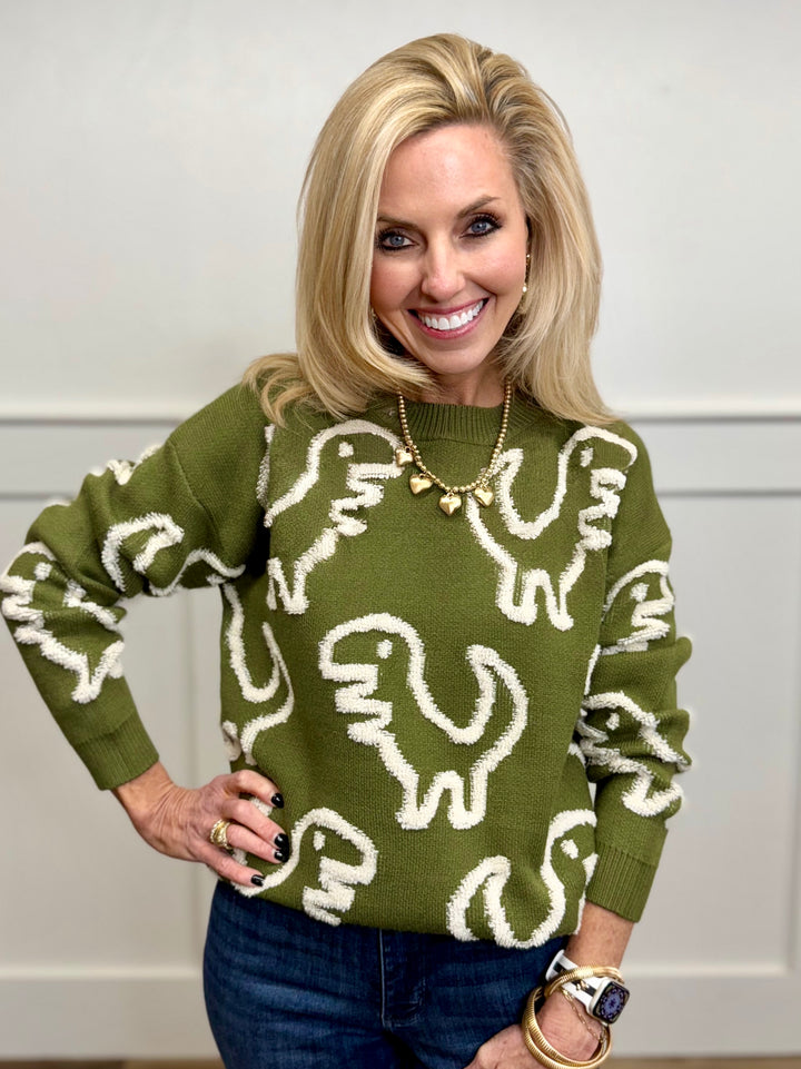 Boy Mom Dinosaur Sweater