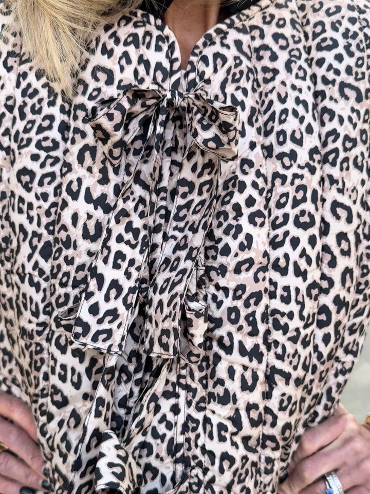 Bodi Bow Tie Leopard Vest