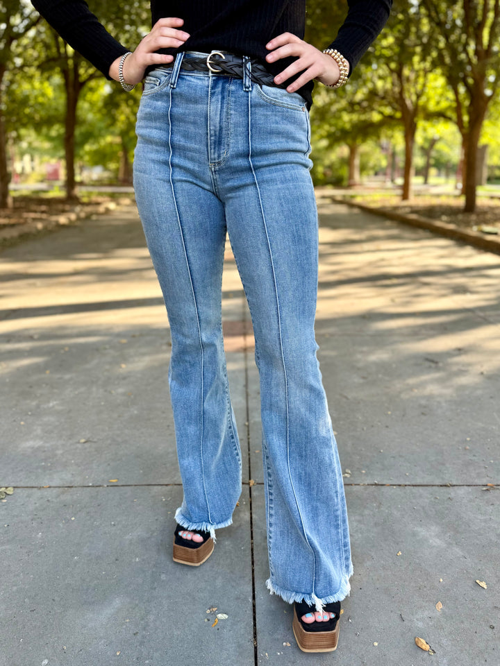 Lennon Front Seam Flare Jean by Judy Blue