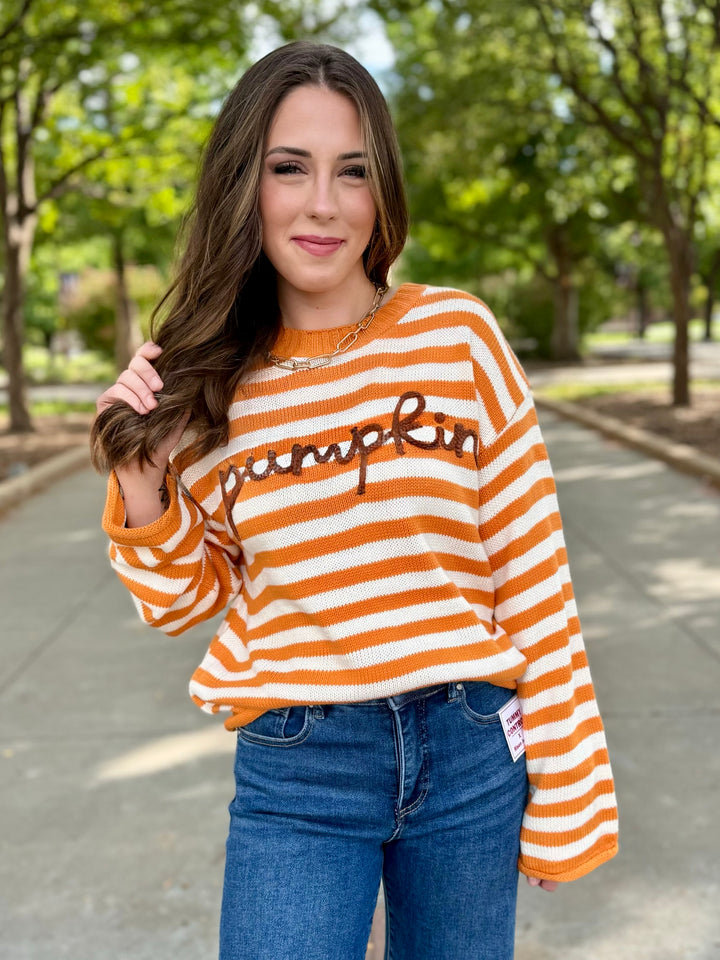 Pumpkin Stripe Sweater