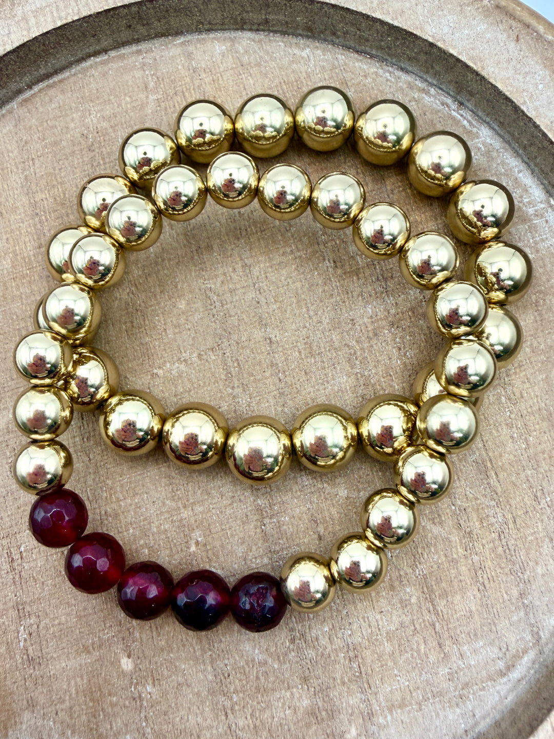 Double Time Maroon & Gold Bracelets