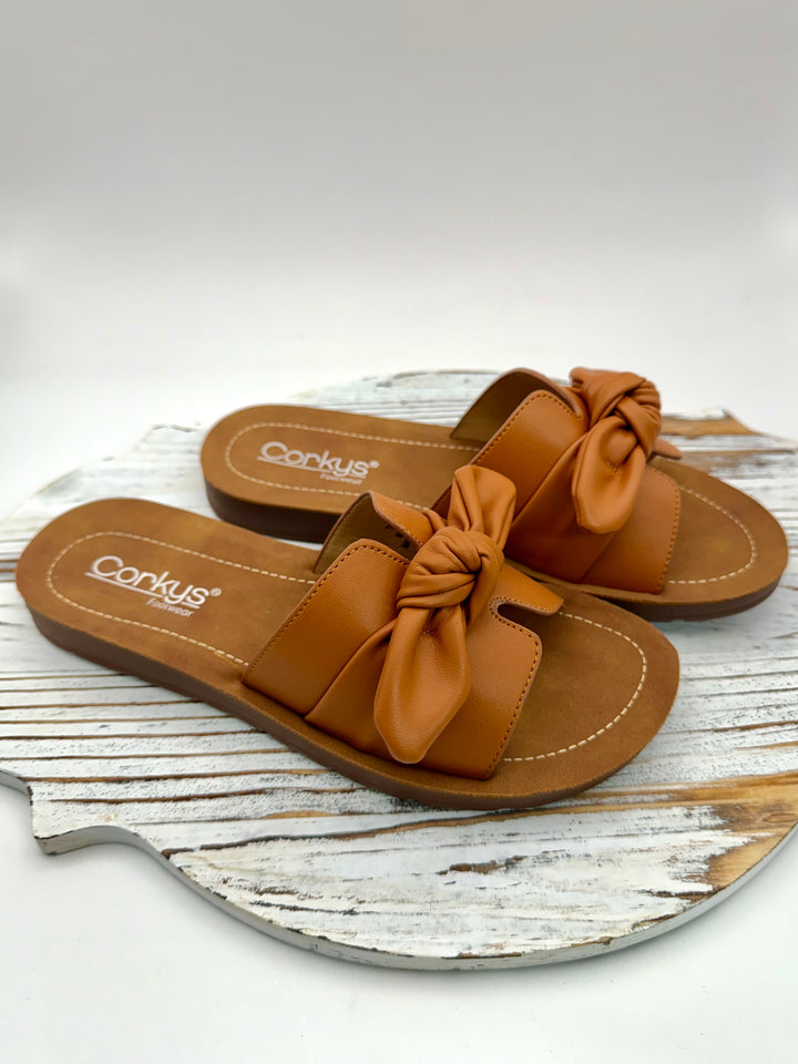 Too Cute Cognac Sandal by Corkys