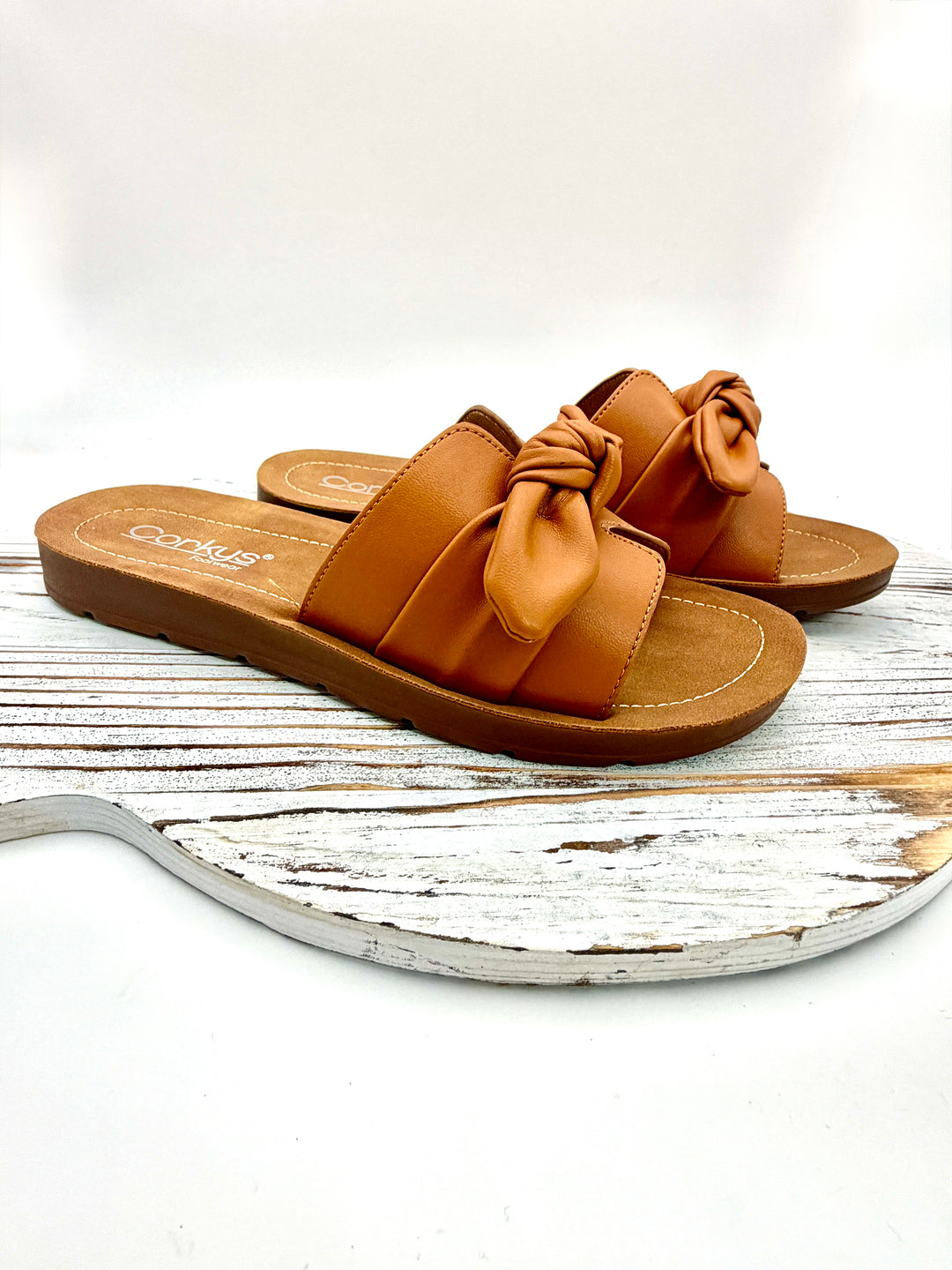 Too Cute Cognac Sandal by Corkys
