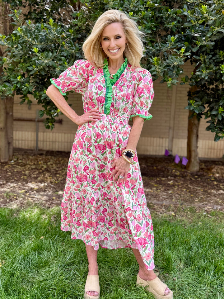 Just Blooming Floral Midi Dress