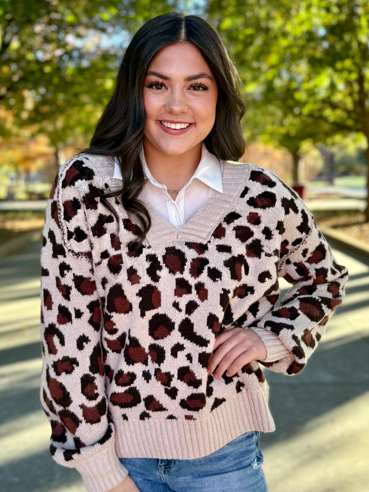 Winter Wonder Leopard Sweater