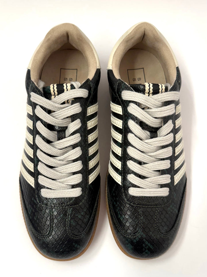 Stevie Sneaker in Green Snake by Shu Shop