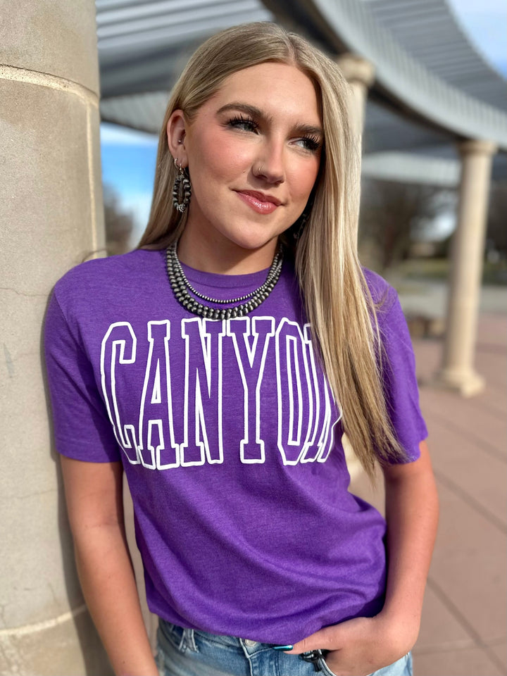 Canyon Puff Outline Purple Tee