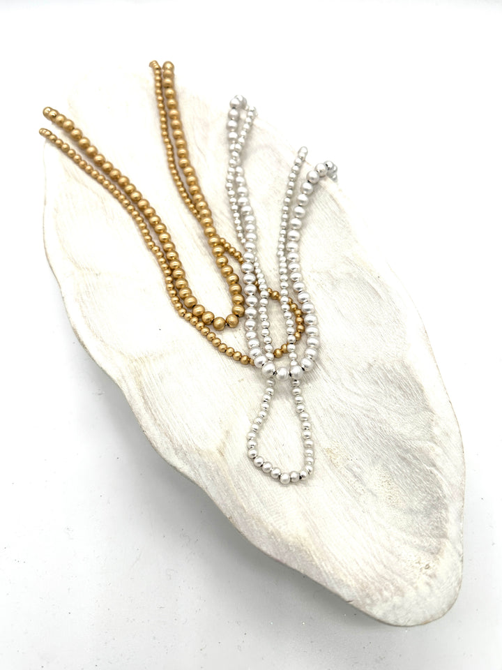 Ember 2-Row Ball Bead Necklace