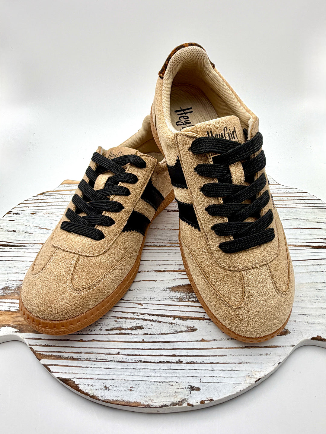 Heads Up Camel Faux Suede Sneaker by Corkys
