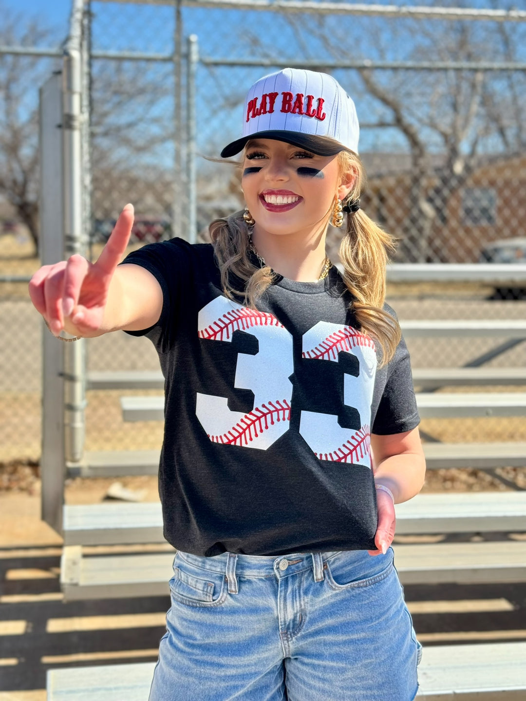 Custom Baseball/Softball Number Tee by Texas True Threads
