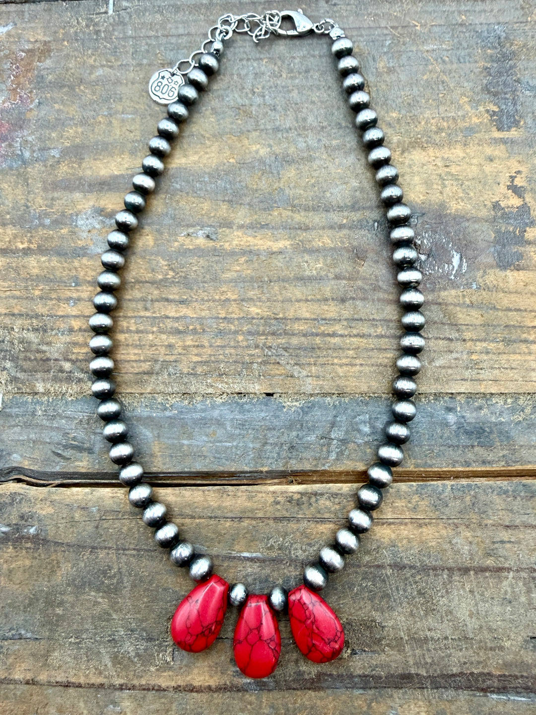 Rosa Red Stone Necklace
