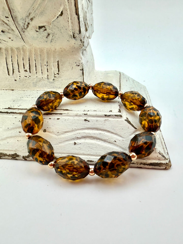 Gold Tortoise Beaded Bracelet