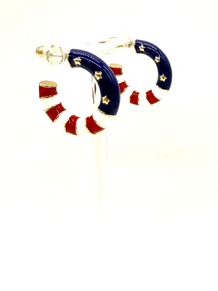 Flag Hoop Earrings by Canvas