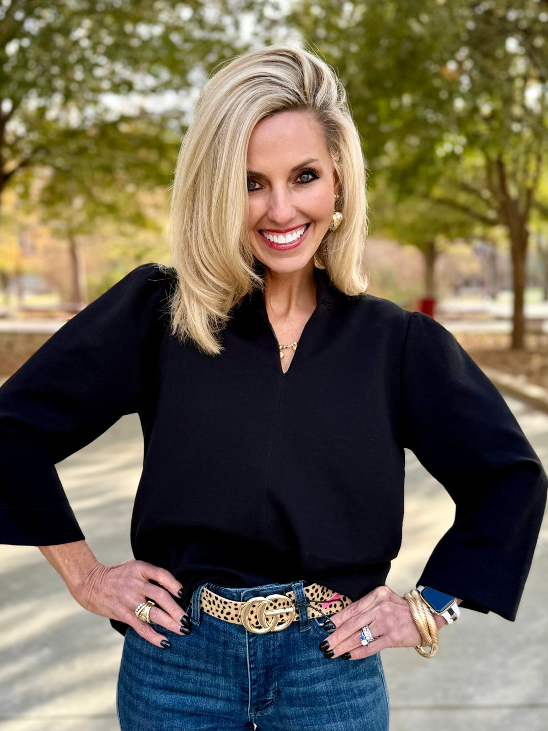 Tried and True Black V-Neck Top