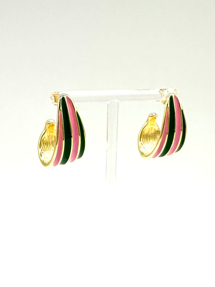 Charming Stripes Pink & Green Hoops