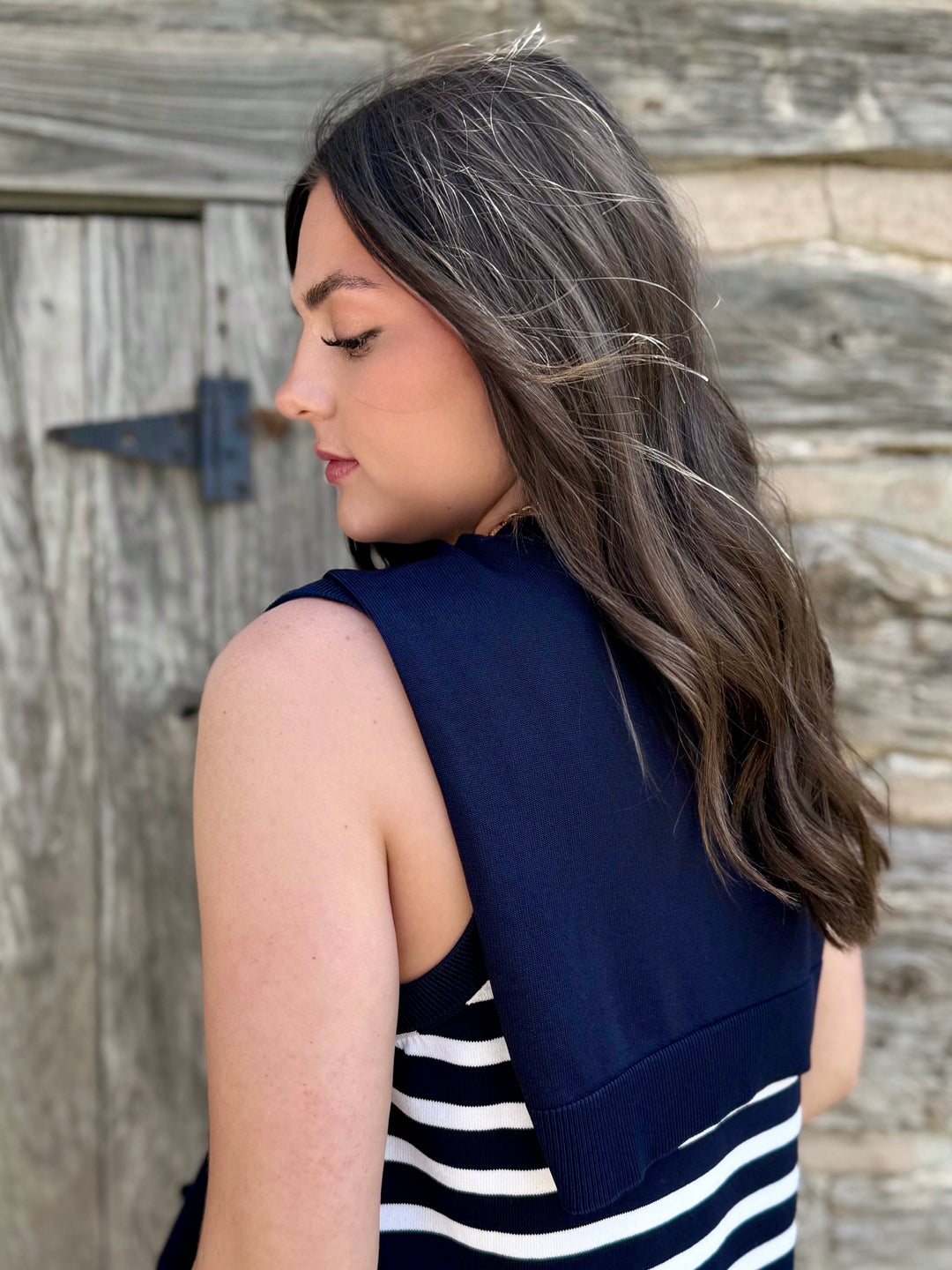 Coast to Coast Navy Stripe Dress
