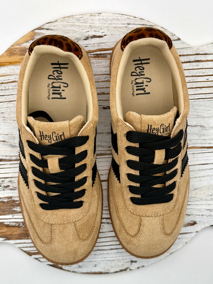 Heads Up Camel Faux Suede Sneaker by Corkys