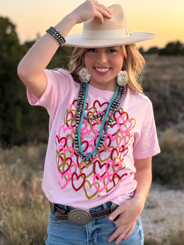 Cluster of Hearts Tee by Texas True Threads