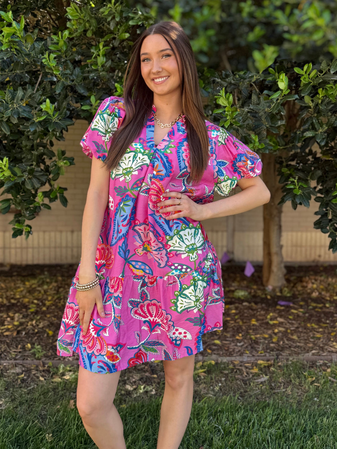 Double Take V-Neck Dress