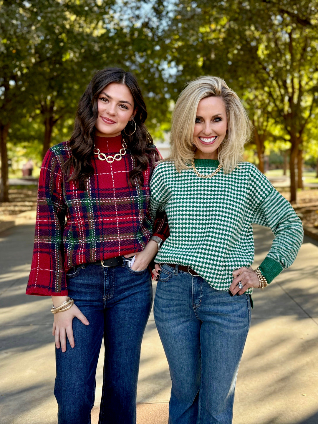 Tidings of Cheer Plaid Sweater