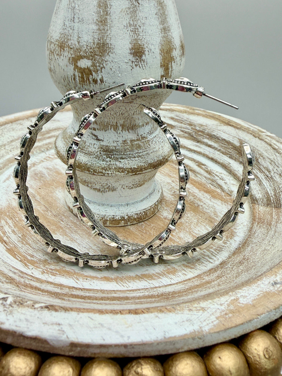 Westie Silver Hoops