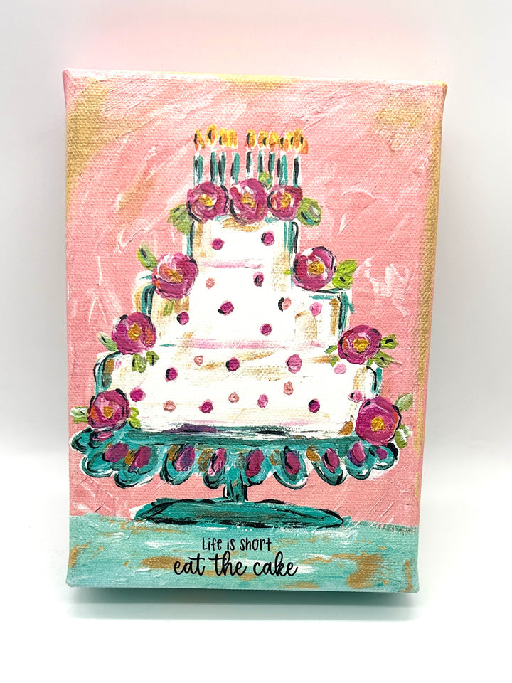 Sweet Celebration Cake Present Canvas