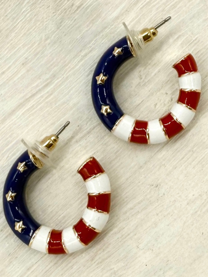 Flag Hoop Earrings by Canvas