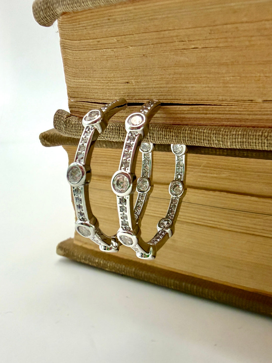 On the Daily Rhinestone Hoops