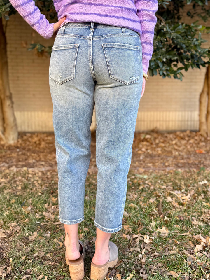 Tilly Ultra High Rise Slim Barrel Jean by KanCan