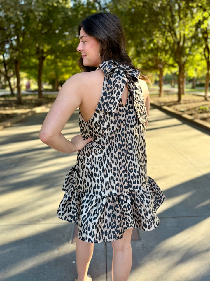 Golden Instinct Leopard Dress