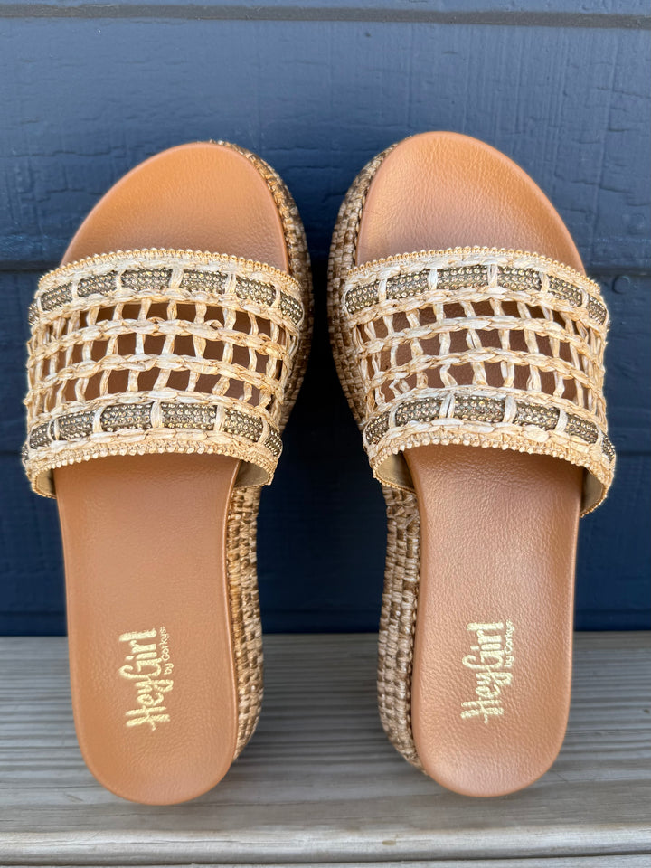Hangover Raffia Slide by Corkys
