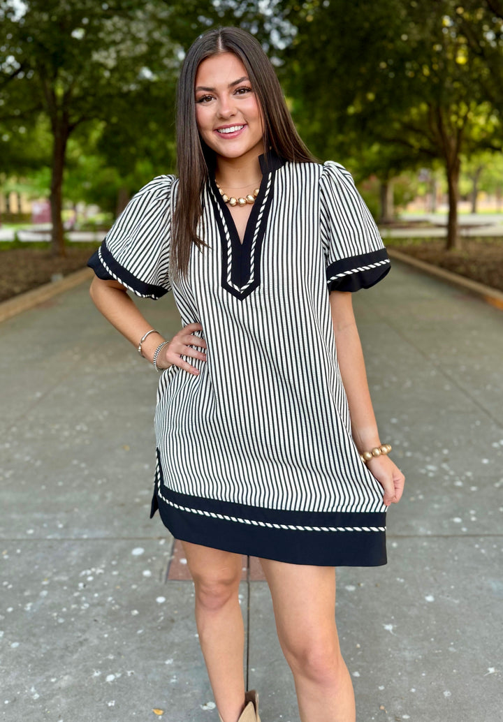 Sunday Stripes Puff Sleeve Dress