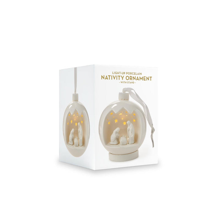 Light Up Porcelain Nativity Ornament