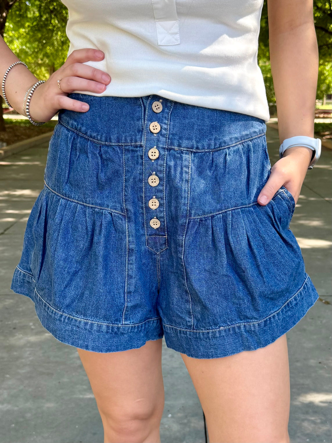 Libby High Rise Flare Shorts