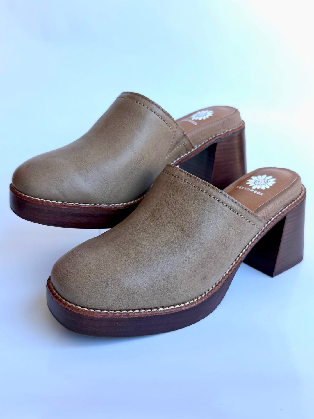 Ivaria Taupe Clog by Yellowbox