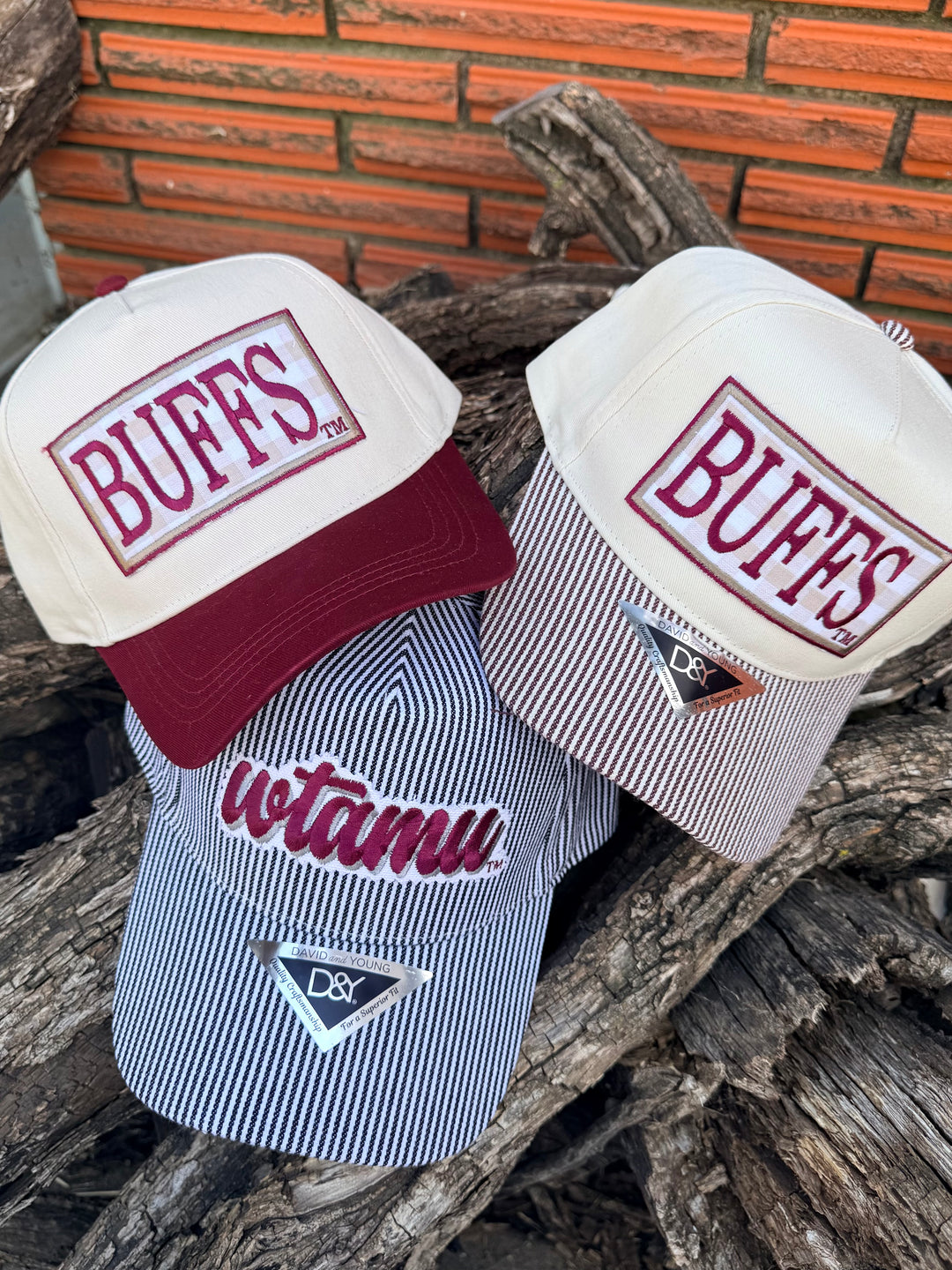 WTAMU Cutout Patch Striped Cap