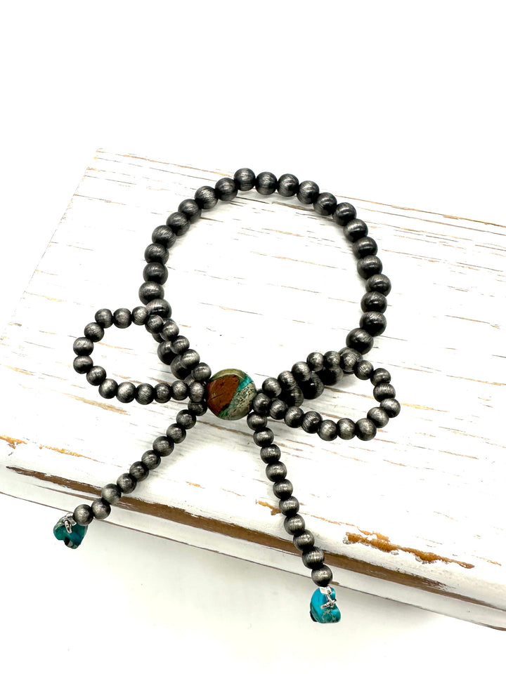 Faux Navajo Pearl Bow Bracelet