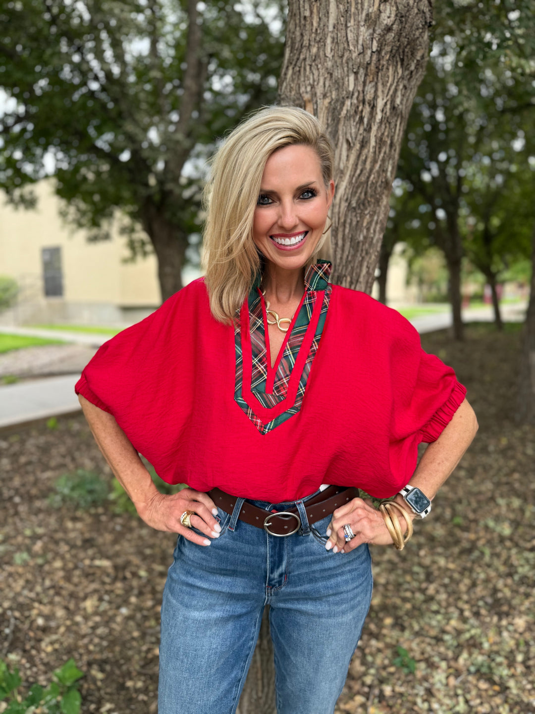Pretty in Plaid Blouse