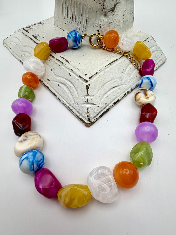 Stand Out Multi Beaded Necklace