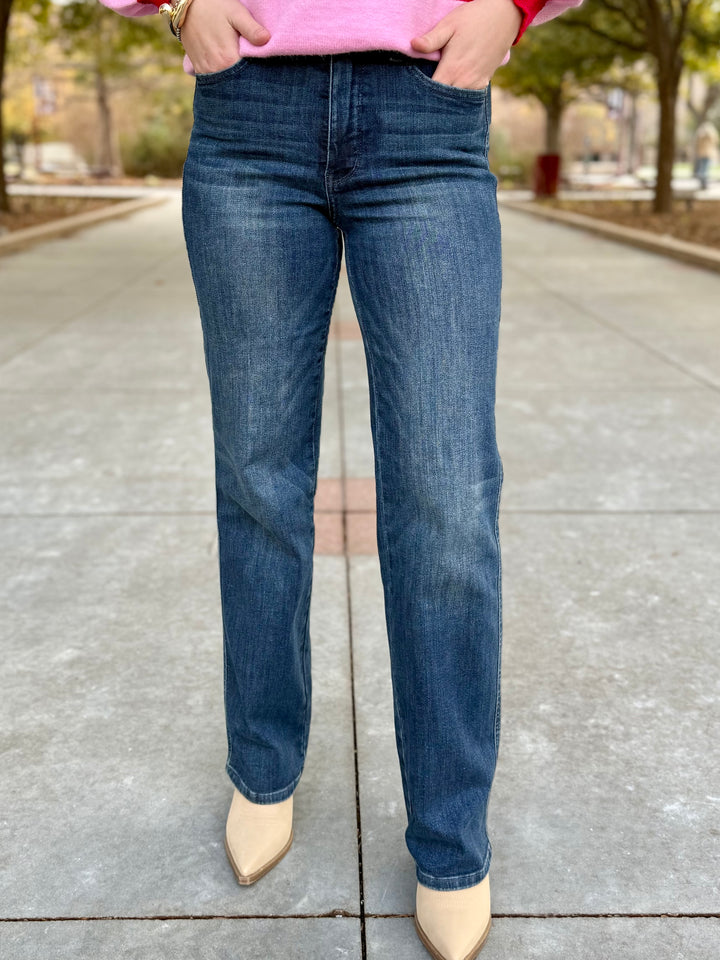Arden Mid Rise Straight Leg Jean by Judy Blue