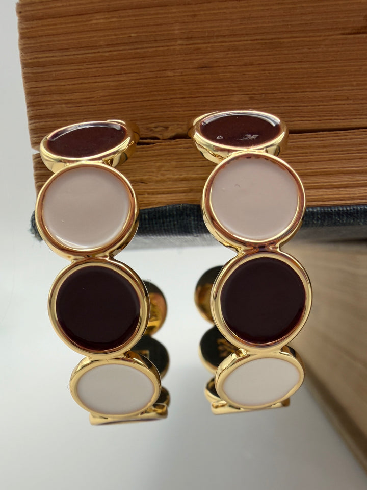 Collegiate Colors Maroon Hoop Earrings