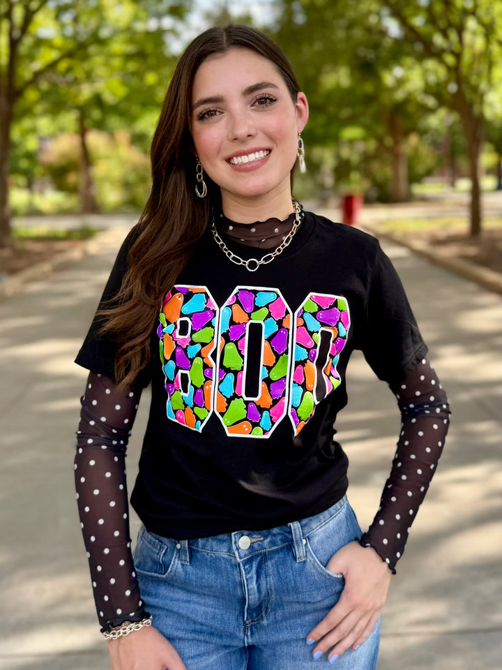 Polka Dot Sheer Layering Top