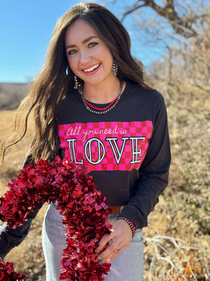 All You Need Is Love Long Sleeve Tee by Texas True Threads