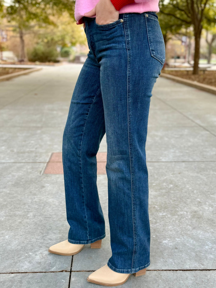 Arden Mid Rise Straight Leg Jean by Judy Blue