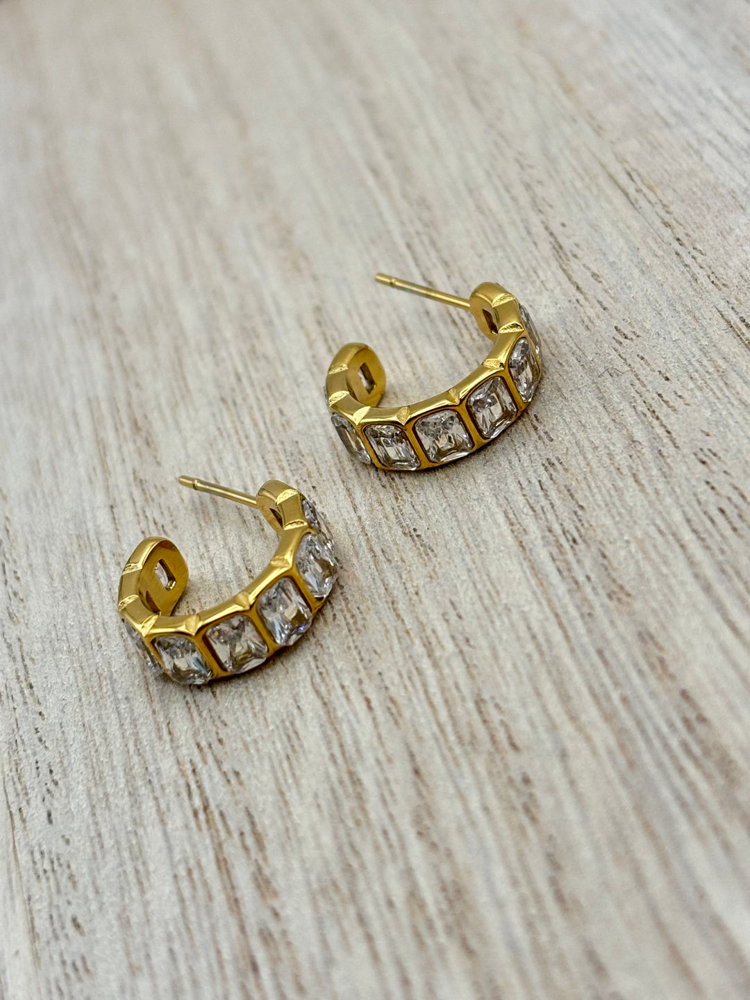 Shantal Square CZ Hoops