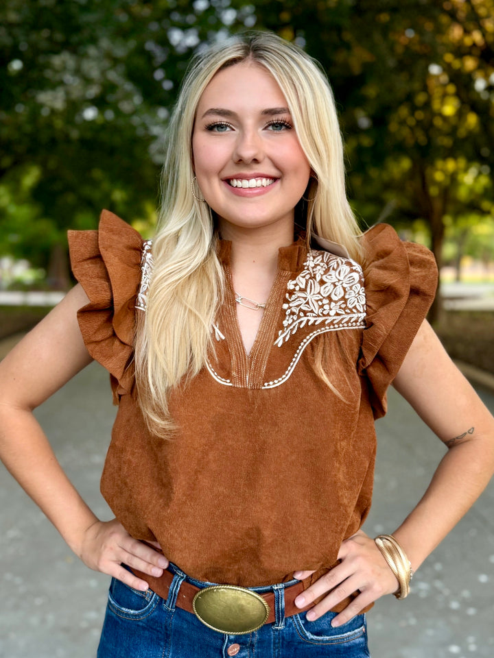 Rustic Threads Brown Top by THML