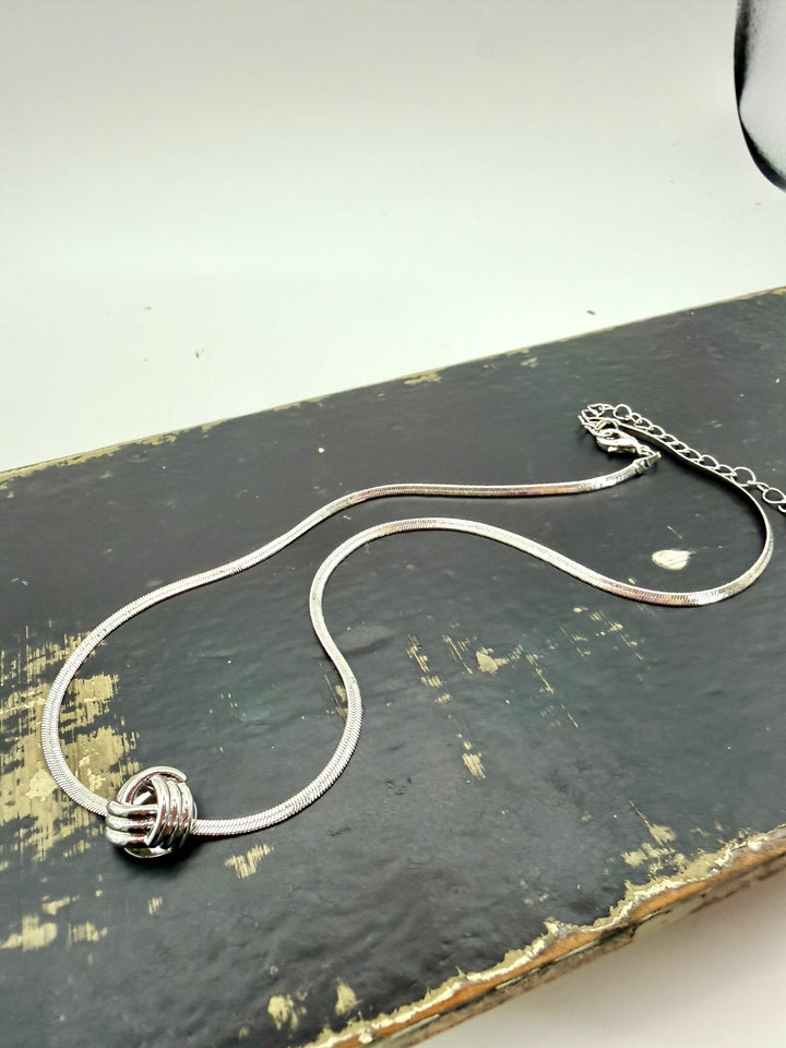 Silver Love Knot Necklace
